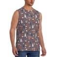 thumbnail image 2 of Haiem Men's Snowflake Fox Print Tank Tops Summer Sleeveless Cut Off Workout T-Shirts Fitness Vest Athletic Undershirts-Medium, 2 of 8