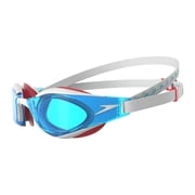 Speedo Fastskin Hyper Elite Swim Goggles, Aqua Blue / White / Red