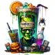 thumbnail image 2 of Punto Cruz Copa Vino Halloween Con Algodón 14CT Bordado 50x50cm, 2 of 8