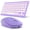 Purple, variant on Wireless Bluetooth Aluminum Keyboard Multi-Device Rechargeable Illuminated Full Size Computer Backlight Keyboard Mouse Set