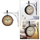 thumbnail image 5 of Reloj de pared para jardín al aire libre, reloj artístico con soporte fundido de doble cara giratorio de 360  degree, 5 of 9