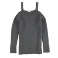thumbnail image 1 of bar III Womens Cold-Shoulder Pullover Sweater, Grey, XX-Small, 1 of 2
