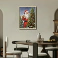 thumbnail image 4 of Nawypu Vintage Merry Christmas Santa Claus Poster Picture Print Canvas Art Modern Home Living Room Bedroom Office Decor Painting Gift Framed, 4 of 4