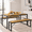 Retro-bench, variant on Asofer Dining Table Set for 4, Kitchen Table Set with 2 Benches, Small Dinette Set for Apartment, Gray