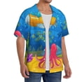 thumbnail image 2 of Sikiie Submarine And Landscape Men's Cuban Shirt, Hawaiian Shirts, Business Casual Button Down Shirts, Short Sleeve Shirt-Small, 2 of 5