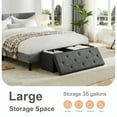 thumbnail image 6 of MyDepot Foldable Storage Ottoman Bench – Padded Seat, Multi-Room Organizer for Bedroom/Entryway, 6 of 9