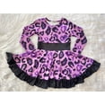 thumbnail image 3 of Long Sleeved Purple Twirly Leopard Dress, 3 of 12