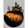 thumbnail image 2 of Men's Mickey & Friends Halloween Haunted Mansion Graphic Tee Athletic Heather Large, 2 of 5