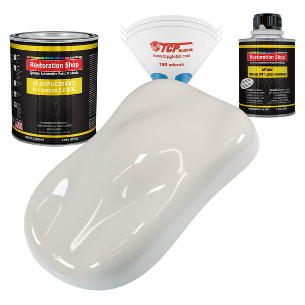 Restoration Shop Oxford White Acrylic Enamel Auto Paint Complete Quart Paint Kit Single