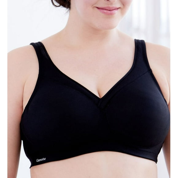 Glamorise Women's Full Figure MagicLift Plus Size Seamless Wirefree Back Close Sports Bra #1006