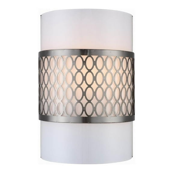 Woodbridge Lighting Spencer 1 Light Steel/Glass Wall Mount in Satin Nickel