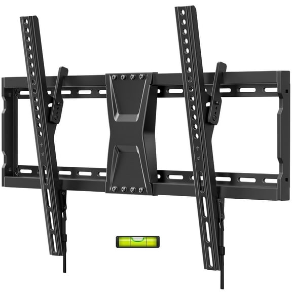 MountFTV Tilting TV Wall Mount Bracket for 37-82 inch Flat Screen TVs, Universal Low Profile Flat Wall Mount, Max 600x400mm,Holds up to 132 lbs,16", 18", 24" Wood Studs