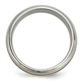 thumbnail image 5 of Auriga Fine Jewelry Titanium Antiqued and Brushed with 14K Gold Inlay 8 mm Grooved Band for Women Size 11.5, 5 of 6