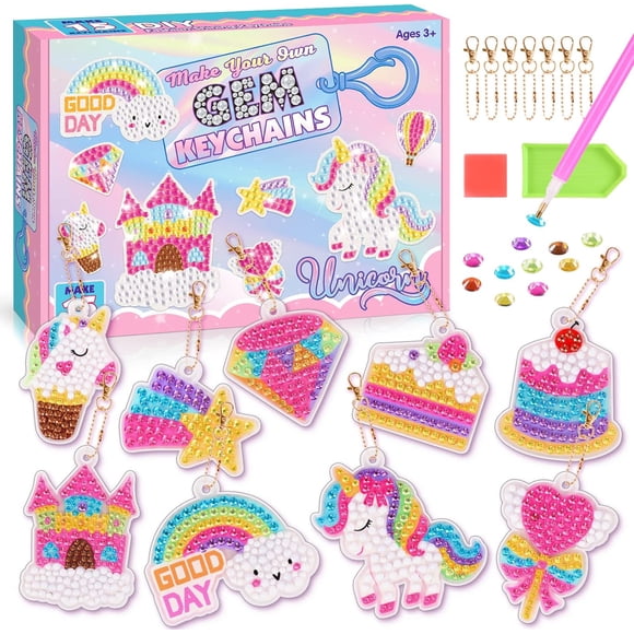 GFDYREE Gifts for 3-12 Year Old Girls, Diamond Painting Kit for Kids Unicorn Toys for Girls Craft Kits for Girls Age 8-10 Birthday Activities for Girls Arts and Crafts for Kids Age 3 4 5 6