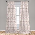 thumbnail image 5 of Ambesonne Pastel Curtains, Aztec Hearts Geometric, Pair of 28"x63", Multicolor, 5 of 5