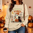 thumbnail image 2 of Sweatshirt for Women Spooky Season Sweatshirt Halloween Crewneck Sweatshirt Graphic Lightweight Pullover Tops Fall Sweatshirt, 2 of 5