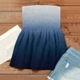 thumbnail image 5 of Women's Trendy Backless Tube Tops Strapless Bandeau Tanks Sexy Summer Casual Tank Tops Blue M, 5 of 6