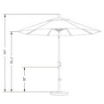 thumbnail image 3 of California Umbrella 9 ft. Aluminum Push Button Tilt Sunbrella Market Umbrella, 3 of 5