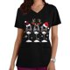 thumbnail image 1 of Puntoco Camiseta de enfermera informal con cuello en V y manga corta con bolsillo estampado para mujer, 1 of 5