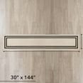 thumbnail image 5 of Washable Skid-Resistant Runner Rug, Border, Natural Twist and Black, 30" x 144", 5 of 9