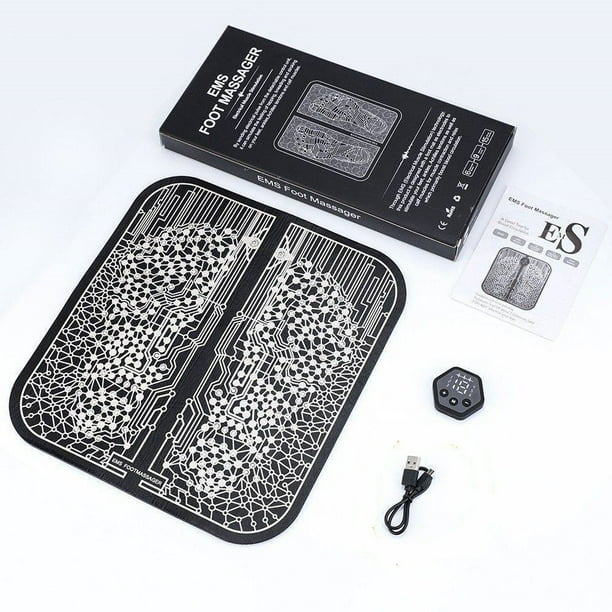 Almohadilla de masaje de pies inteligente, masajeador de pies con pulso, máquina de masaje de piernas EMS, almohadilla de masaje para pies