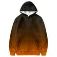 thumbnail image 1 of Sweat à Capuche Léger pour Garçons, Automne et Hiver, Dégradé de Couleur, Col Rond, Manches Longues, Poche, Sport, Décontracté, 1 of 4