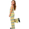 thumbnail image 5 of Bovxnpu Girls' Pant Sets Girls Cotton Striped Sleeveless Crew Neck Tank Top + Flared Pants 2-Piece Sets Summer Outfits, 5 of 6