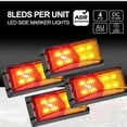thumbnail image 1 of Luces traseras de advertencia LED de 8 LED para coche y camión, luces traseras impermeables, luces de señalización de doble cara para remolque, 10-24 V, 1 of 2