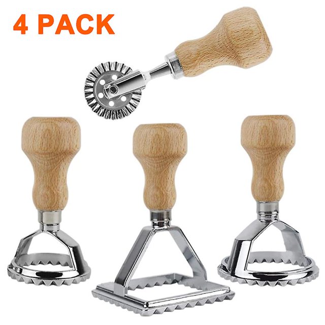 Household Creative Multi-function Biscuit Mould Dumpling Skin Mould Dumplings Press Cutting Clamps Dumplings Kitchen Gadgets-4 piece set