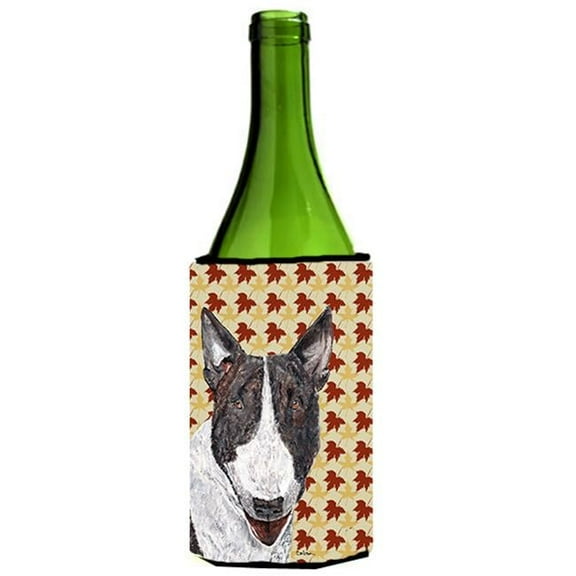 Bull Terrier Fall Leaves Wine bottle sleeve Hugger