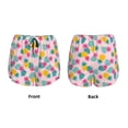 thumbnail image 3 of Balery Pineapple And Leaves Pantalones cortos deportivos para mujer con forro y dos bolsillos, elásticos, para entrenamiento, gimnasio, yoga-Small, 3 of 7
