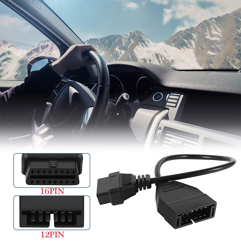 Car Diagnostic Extension Cable 12 Pin to 16 Pin OBD2 Connector Adapter