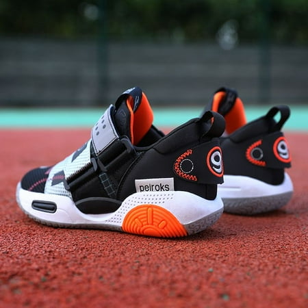 

Boys Casual Color Block Sneakers Non-slip Durable Basketball Shoes With Platform For Outdoor Sports