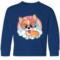 thumbnail image 3 of Inktastic Corgi Dog Lover Rainbow Long Sleeve Youth T-Shirt, 3 of 5