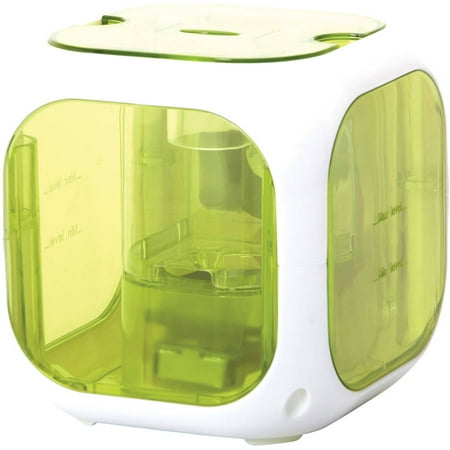 HealthSmart Cool Mist Humidifier and Aromatherapy Diffuser for Bedroom, Portable Cool Air Humidifier, Personal Desk Humidifier for Home, Filter Free, Green, Cube Mate