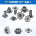 thumbnail image 4 of 16Pcs M8x17.5x12mm Brad Hole Tee Nut Carbon Steel T-Nut Round Base Plate Nut, 4 of 6
