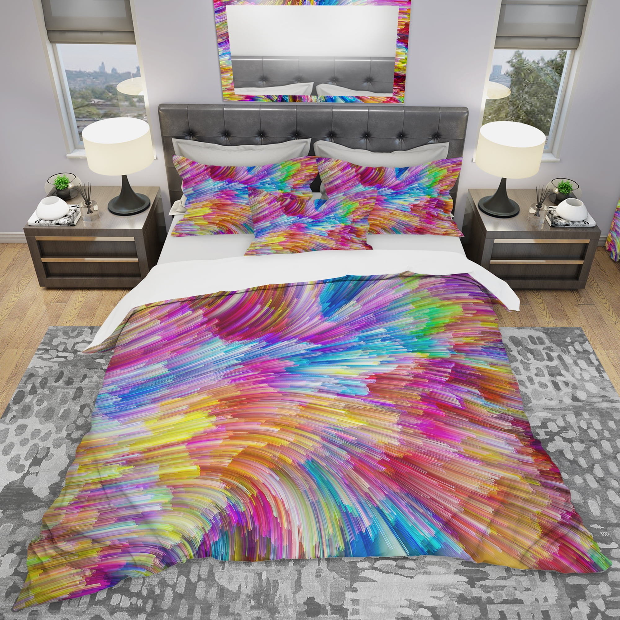Designart 'Energy of Painter' Modern & Contemporary Duvet Cover Set