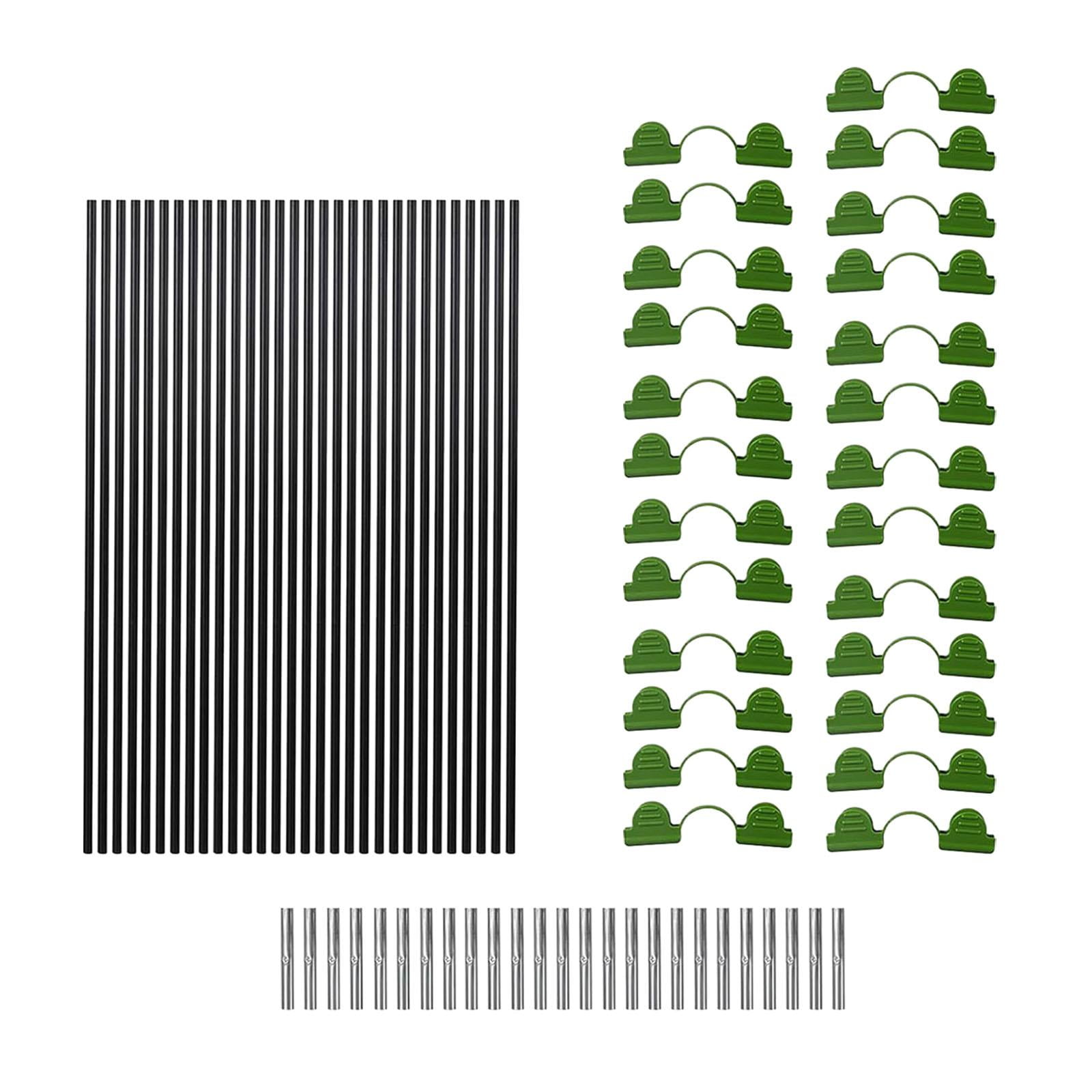 koolsoo Garden Hoops for Raised Beds Planting Tunnel Hoop with Clips, Garden Tunnel Hoops for Row Cover for Yard Garden Beds Netting 30pcs