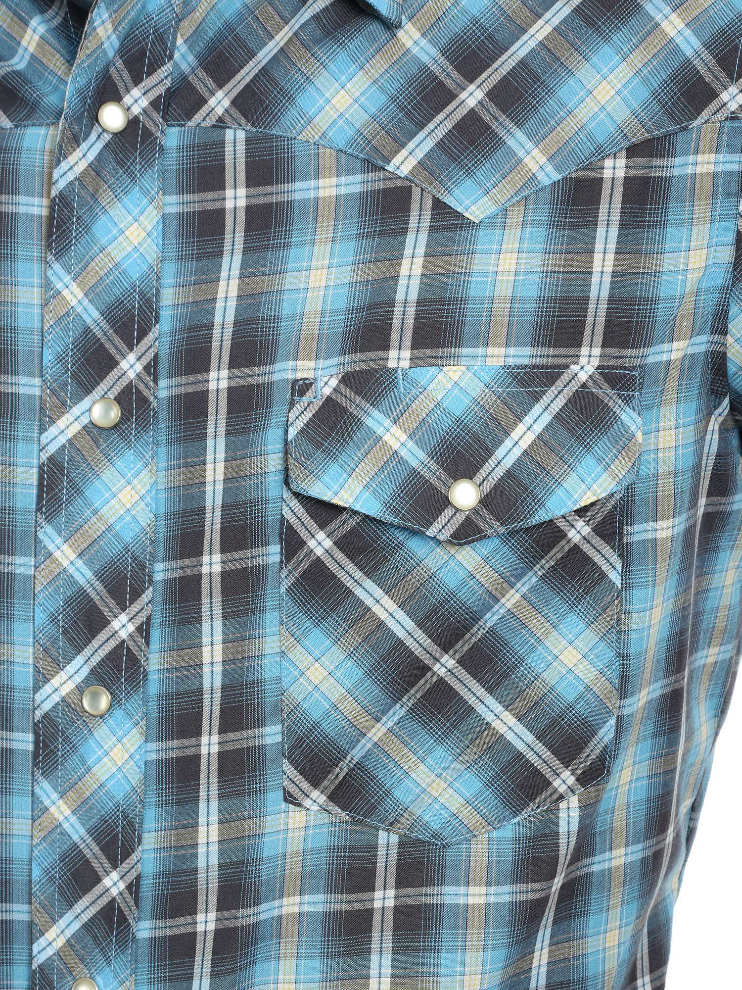 Wrangler Men's and Big Men's Short Sleeve Plaid Western Shirt - image 3 of 3