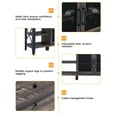 thumbnail image 7 of OKD Industrial Tall TV Stand with Open Shelves Metal for Max TVs up to 65", Dark Rustic Oak Finish, 7 of 7