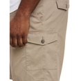 DXL Essentials Big and Tall Men's Twill Cargo Shorts, Dark Khaki, Size