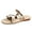 Gold, variant on Slides for Women Dressy Thong Flat Sandals Metal Strappy Comfortable Slip on Summer Beach Shoes for Vacation Casual Gold Size 7