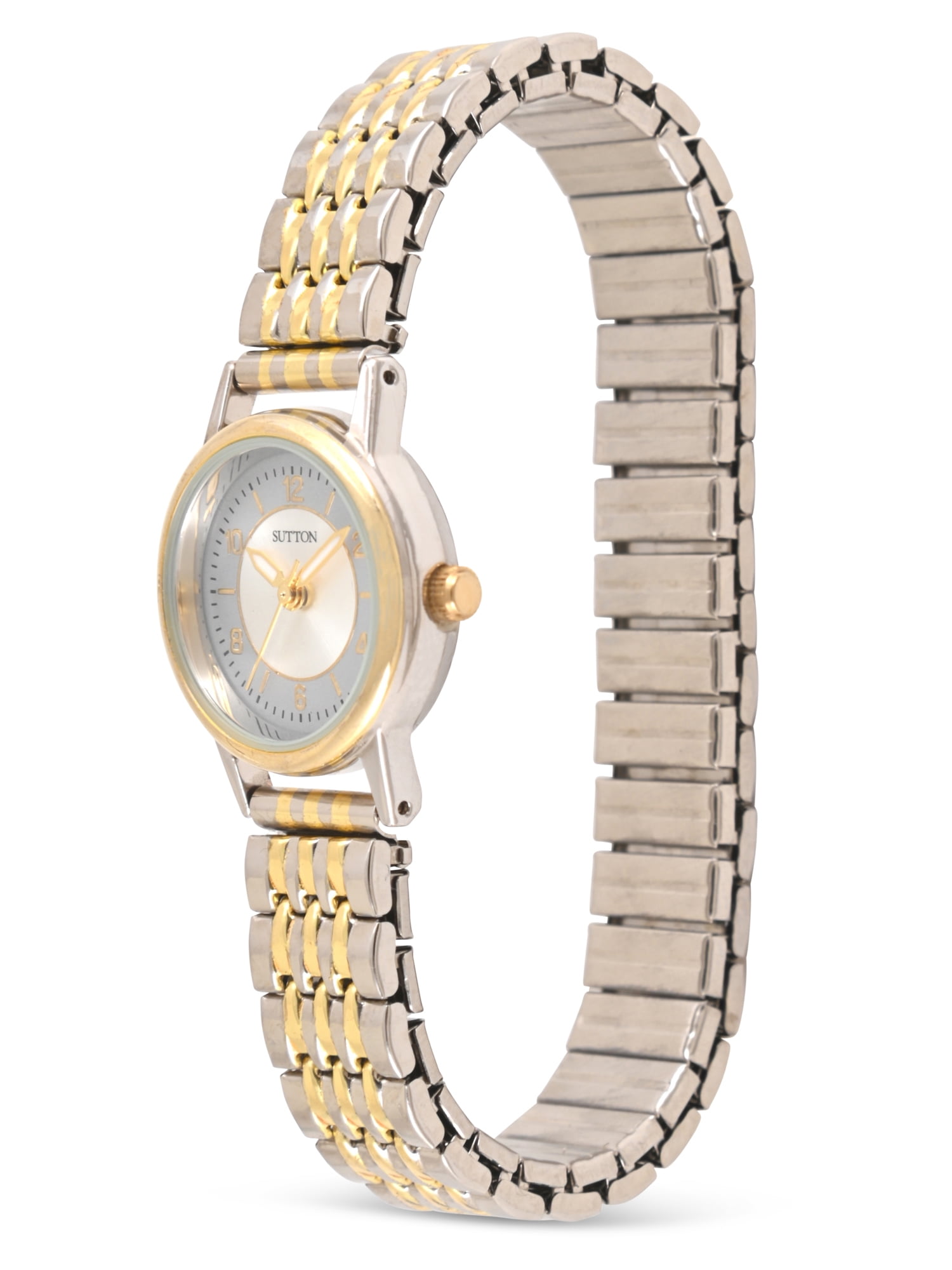 Time & Tru Ladies' Two-Tone Stainless Steel Expansion Band Bracelet, 24MM