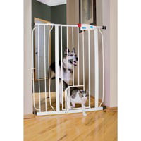 carlson extra tall walk through pet gate with small pet door