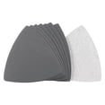 thumbnail image 1 of Unique Bargains Triangular Sandpaper Hook and Loop Fit 3-1/2' Oscillating Multi-Tool Silicon Carbide for Wet/Dry 1500 Grit 8pcs, 1 of 5