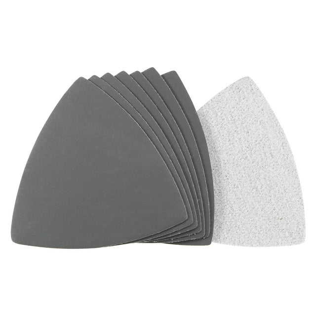 Unique Bargains Triangular Sandpaper Hook and Loop Fit 3-1/2' Oscillating Multi-Tool Silicon Carbide for Wet/Dry 1500 Grit 8pcs
