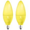 thumbnail image 1 of Paquete de 2 bombillas LED BlueX de color amarillo – 4 W (equivalente a 40 W) – Base E12, bombilla LED amarilla, rosa, decoración de fiestas, porche, iluminación del hogar, iluminación de vacaciones,, 1 of 1