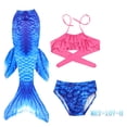 thumbnail image 2 of Conjunto de natación de sirena para niña, traje de baño de cola de sirena, disfraz de princesa Cosplay, regalo, 2 of 5