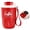 Red, variant on Coffee Vacuum Flask,Intelligent Digital Display Coffee Cup with Lid & Handle, Stainless Steel Insulated Travel Mug for Hot & Cold Drinks, Home Office Commute