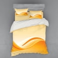 thumbnail image 2 of Ambesonne Abstract Bedding Set 3 Pcs, Vibrant Waved Line, Twin XL, Orange Yellow, 2 of 3